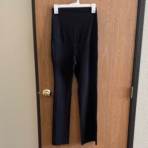 Chic Black Flared Maternity Leggings